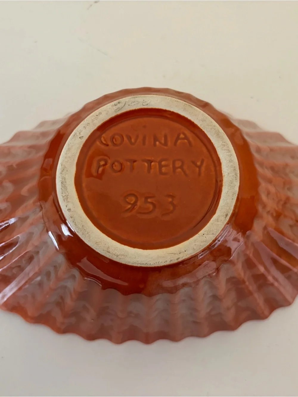 Covina Pottery #953 – Vintage Mid‑Century Ceramic Bowl
